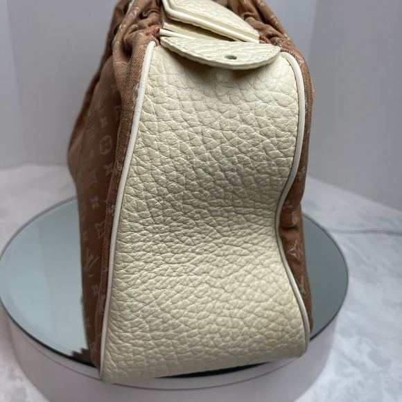 LV Monogram Mini Lin Canvas Trapeze GM Satchel Bag - Picture 7 of 15